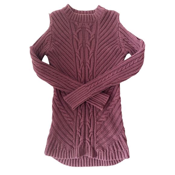 Jessica Simpson Purple Knit Cut Out Sleeve Sweater Womens Size Small - Picture 1 of 8